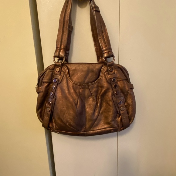 Brown BMakowsky shoulder bag.vintage copper-tone metalic - Picture 2 of 5